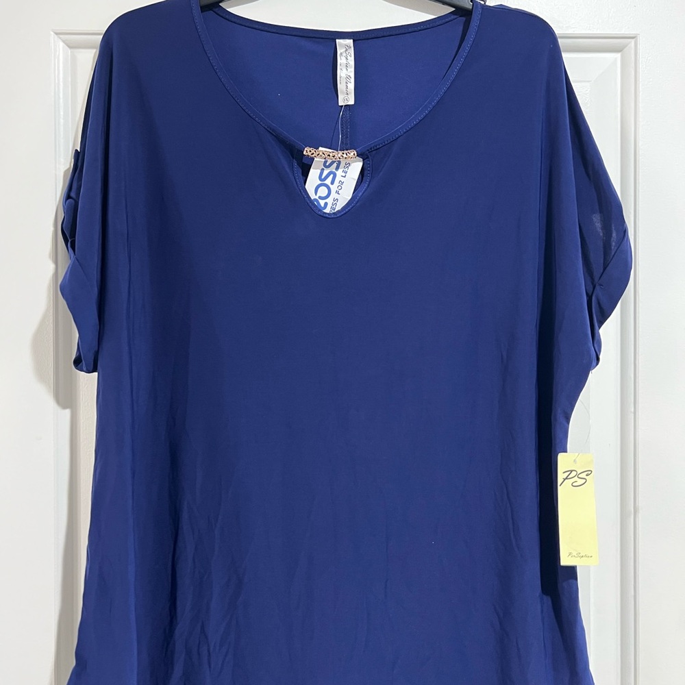 Elegant Blue Women's Top